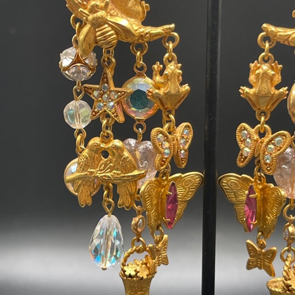 Kirk’s Folly Moon & Butterfly ~ RARE ~ CLIP ON EARRINGS - Picture 5 of 9